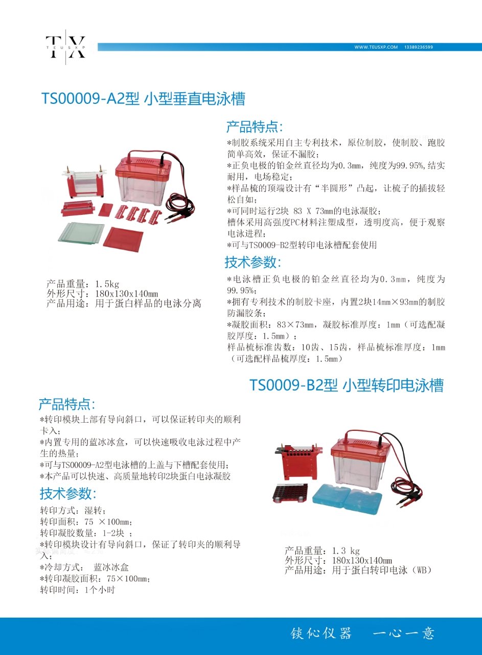 垂直电泳槽（2块胶）(红色）TS00009-A2 TS00009-A2.jpg